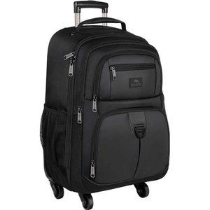 Rolling Backpack with 4Wheels,17inch Roller Travel Laptop Backpack for Women Men